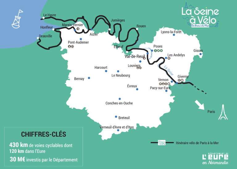 Quels sont les départements de la seine à vélo