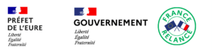 logos du préfet de l'eure et de France Relance