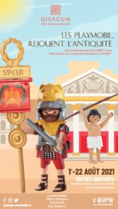affiche avec un playmobil costumé en romain