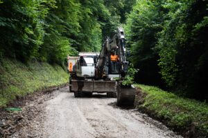 chantier route départementale 178 à Caumont dans l'Eure